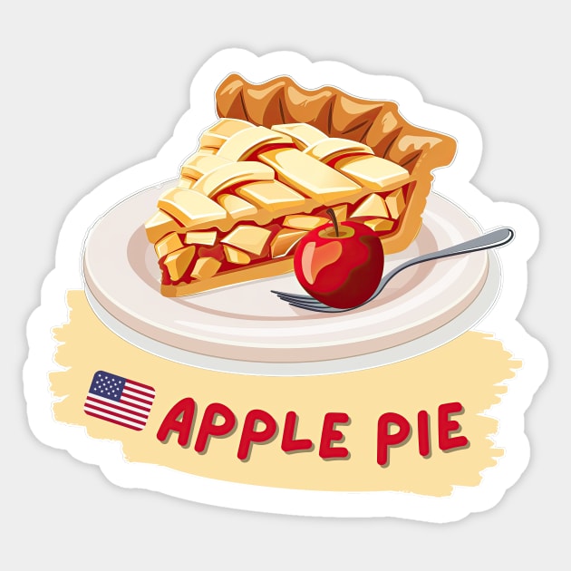 Apple pie | Traditional American cuisine Sticker by ILSOL